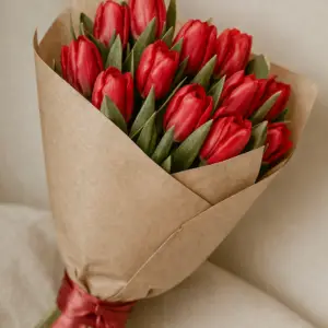 Crimson Tulip Elegance 🌷 🤍 - Image 2