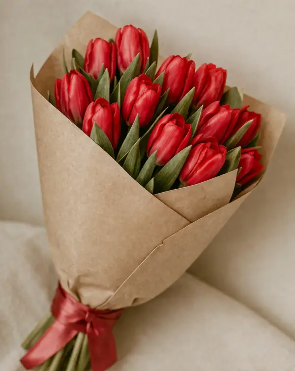 Crimson Tulip Elegance 🌷 🤍