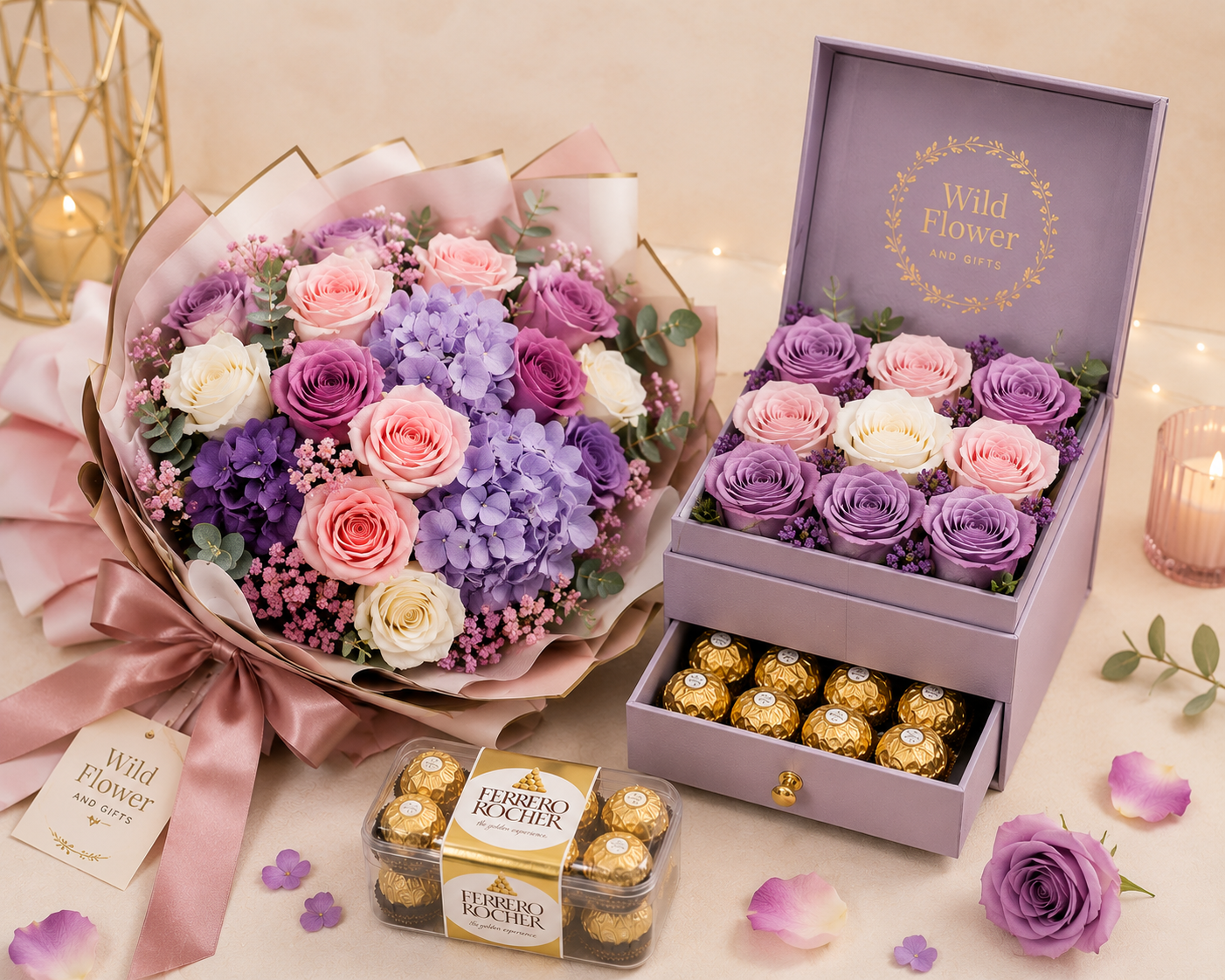 Romantic Rose & Chocolate Gift Set - Image 3