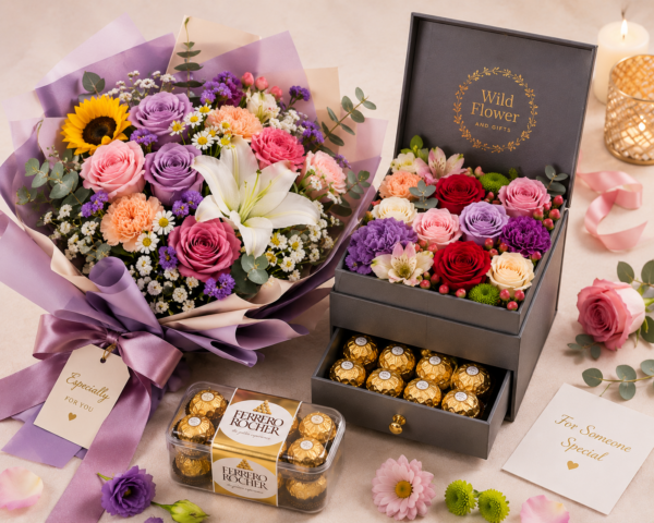 Romantic Rose & Chocolate Gift Set