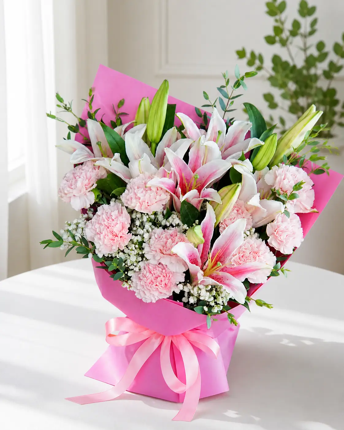 Pink Lily & Carnation Bouquet 🌸💗 - Image 5