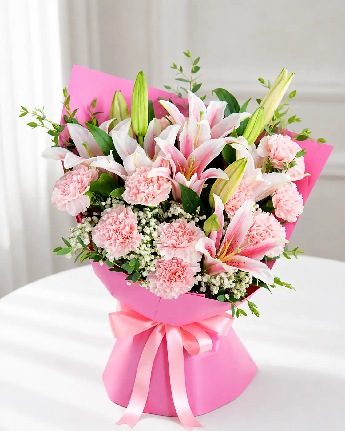 Pink Lily & Carnation Bouquet 🌸💗 - Image 3