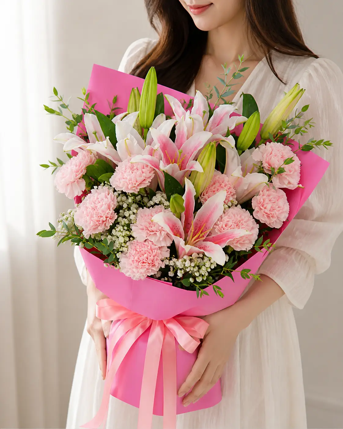 Pink Lily & Carnation Bouquet 🌸💗 - Image 2