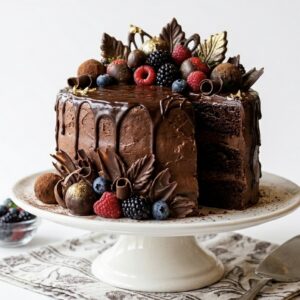 Luxury Chocolate Berry Drip Cake 🍫🍓🫐✨ - Image 1