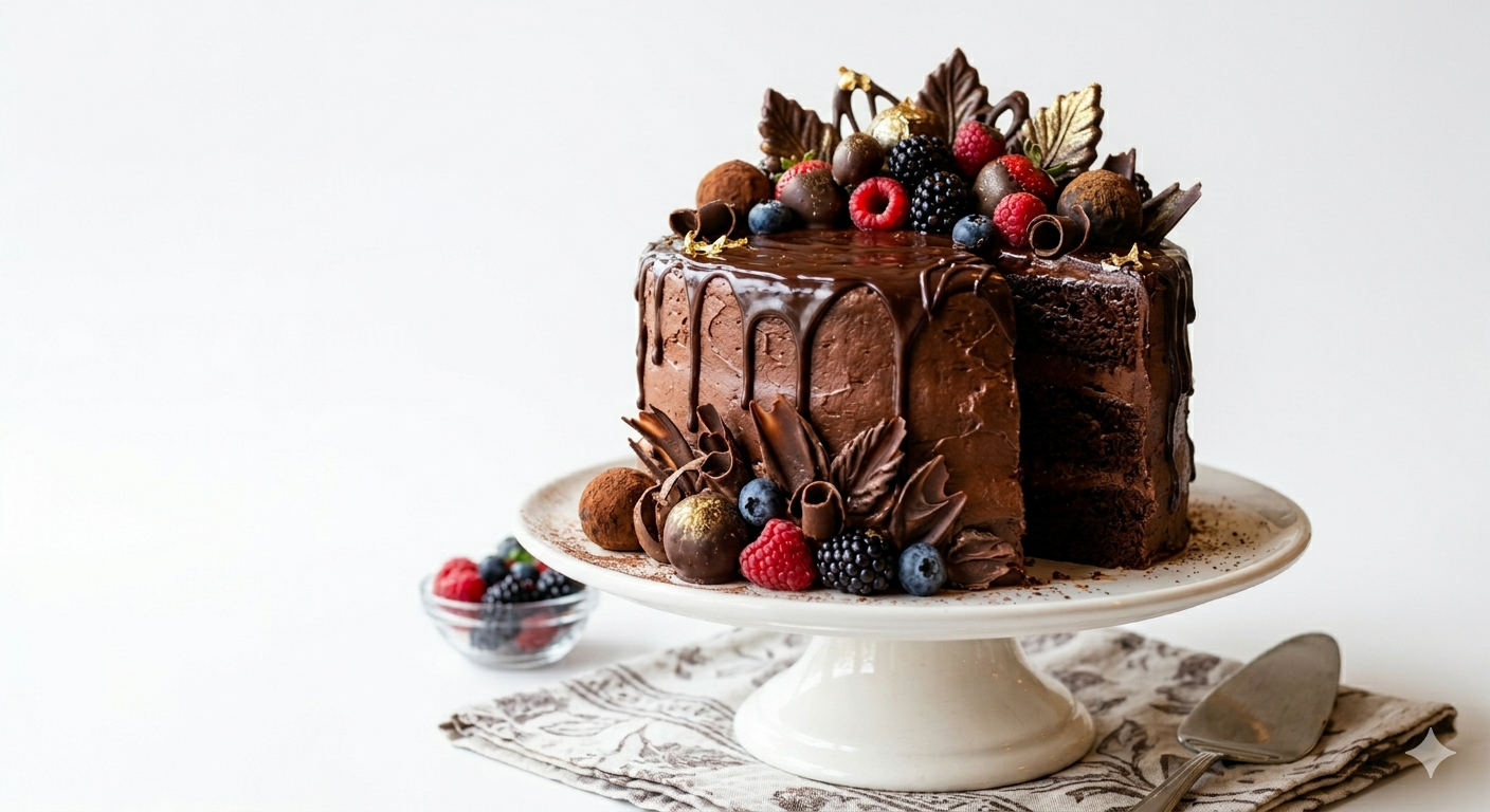 Luxury Chocolate Berry Drip Cake 🍫🍓🫐✨ - Image 2