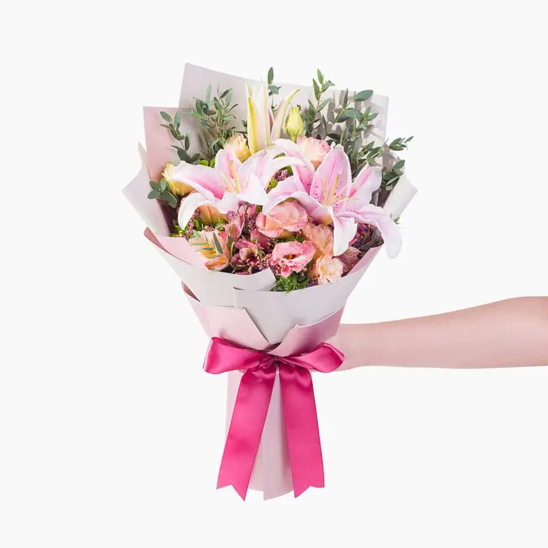 Mixed Pink Lily Bouquet 🌸💐 - Image 1