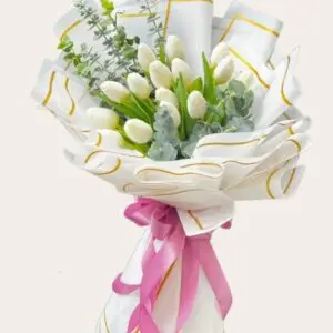 Snow White Tulip Bouquet 🌷🤍 - Image 1