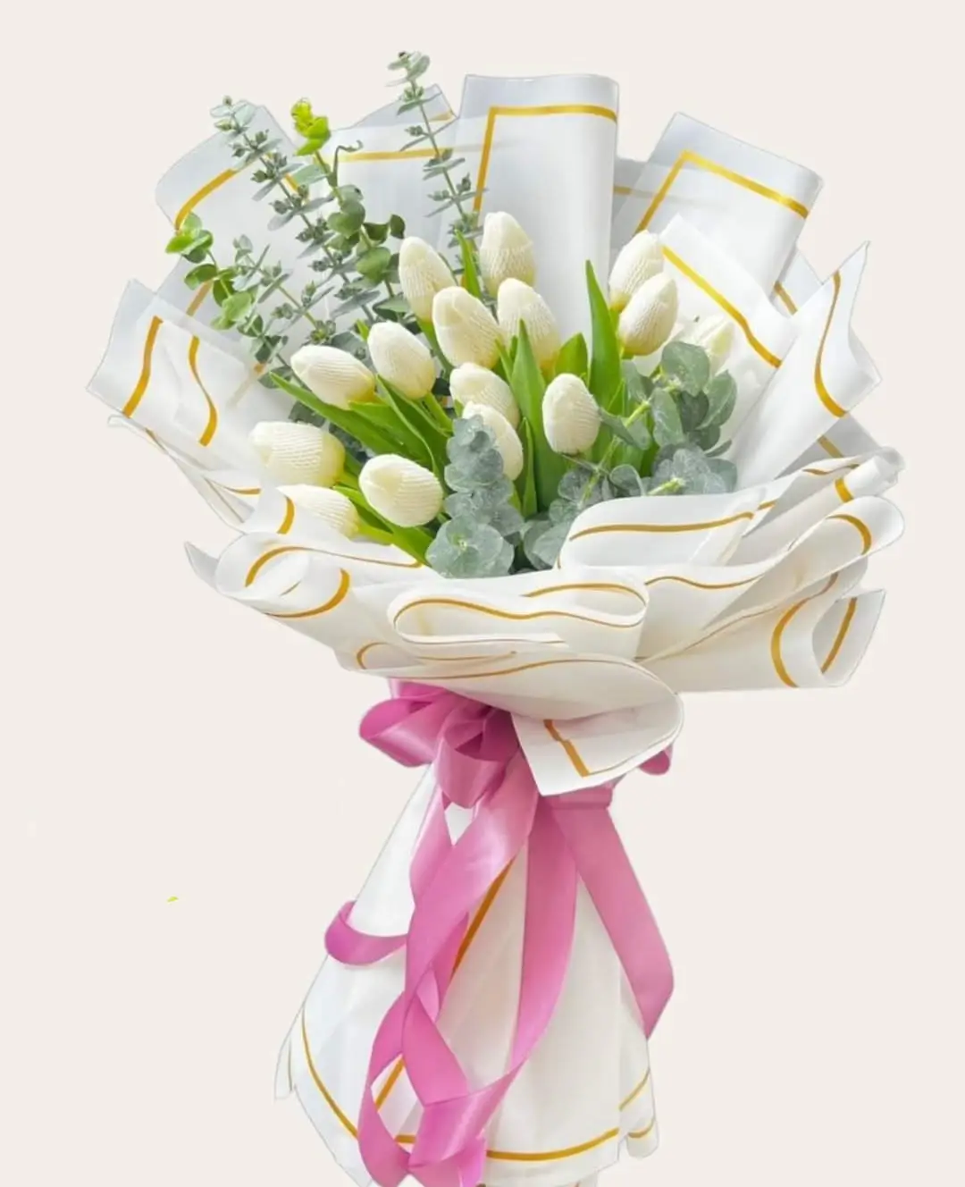 Snow White Tulip Bouquet 🌷🤍 - Image 1