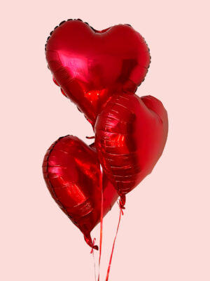 Heart Helium Balloons Bundle - 3pcs