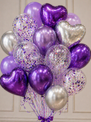 Purple Helium Balloons Bundle - 20pcs