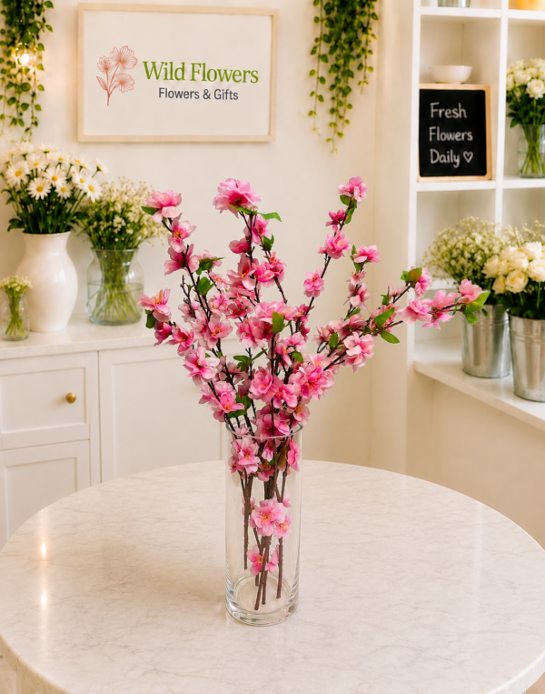 Artificial Sakura Centerpiece with pink cherry blossom branches in Dubai