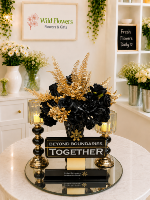 Artificial Corporate with Candles Centerpiece