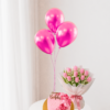 Pink Tulip Gift Set Dubai with Cake and Balloons Pink Tulip Gift Set Dubai with Cake and Balloons