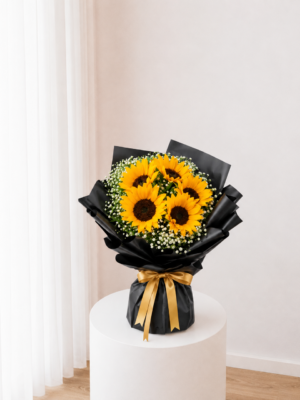 1 Midnight Sunflower Bouquet