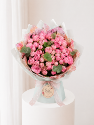 Blush Peony Bouquet with fresh pink peonies and elegant wrapping Blush Peony Bouquet with fresh pink peonies and elegant wrapping