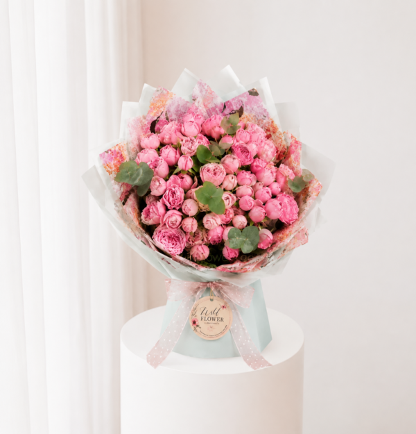Blush Peony Bouquet with fresh pink peonies and elegant wrapping Blush Peony Bouquet with fresh pink peonies and elegant wrapping