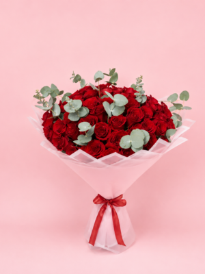 Classic Red Rose Bouquet with Fresh Roses and Greenery Classic Red Rose Bouquet with Fresh Roses and Greenery