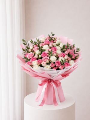 Blush Rose Harmony pink and white rose bouquet Blush Rose Harmony pink and white rose bouquet