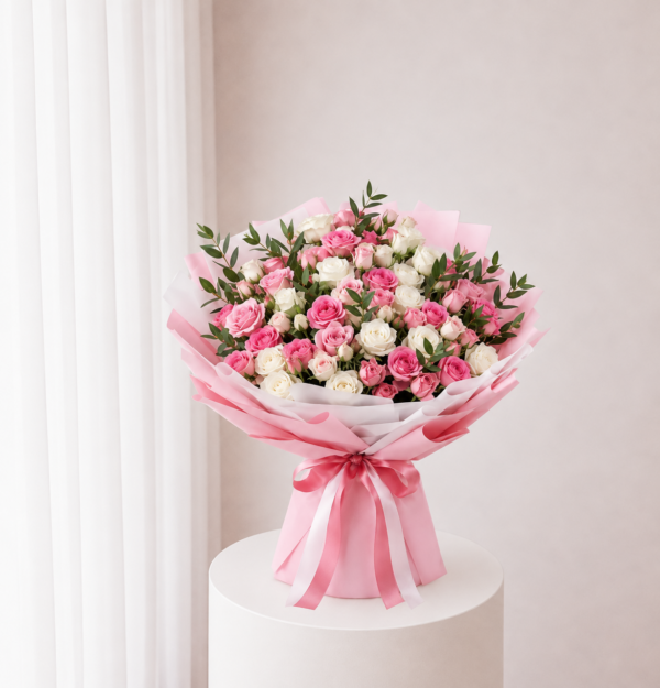 Blush Rose Harmony pink and white rose bouquet Blush Rose Harmony pink and white rose bouquet