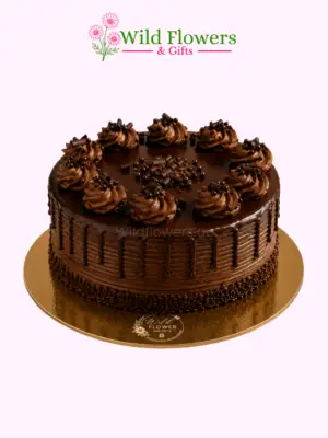 Classic Chocolate Cake Dubai with chocolate decoration Classic Chocolate Cake Dubai with chocolate decoration