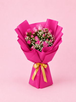Pink Rose Bouquet with Fresh Pink Roses Pink Rose Bouquet with Fresh Pink Roses