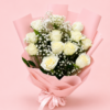 13 White Rose Bouquet
