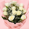 14 White Rose Bouquet