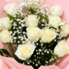 15 White Rose Bouquet