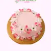 Blush Petal Cake with pink and white floral cream decoration Blush Petal Cake with pink and white floral cream decoration