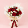 Red White Rose Bouquet with Fresh Roses Red White Rose Bouquet with Fresh Roses