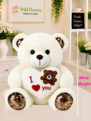 omantic Teddy Bear with I Love You heart design omantic Teddy Bear with I Love You heart design