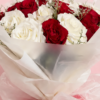 Romantic Red White Rose Bouquet