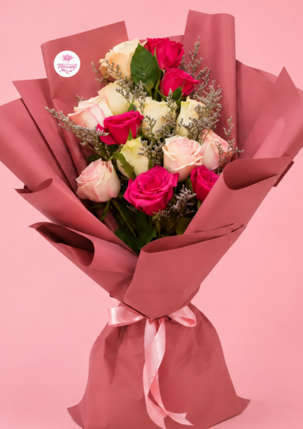 Red Pink Rose Bouquet