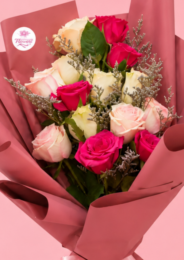 Red Pink Rose Bouquet