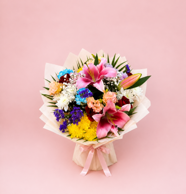Mixed Flower Bouquet with Colorful Fresh Flowers