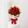 Crimson Rose Bouquet Dubai with red roses and greenery