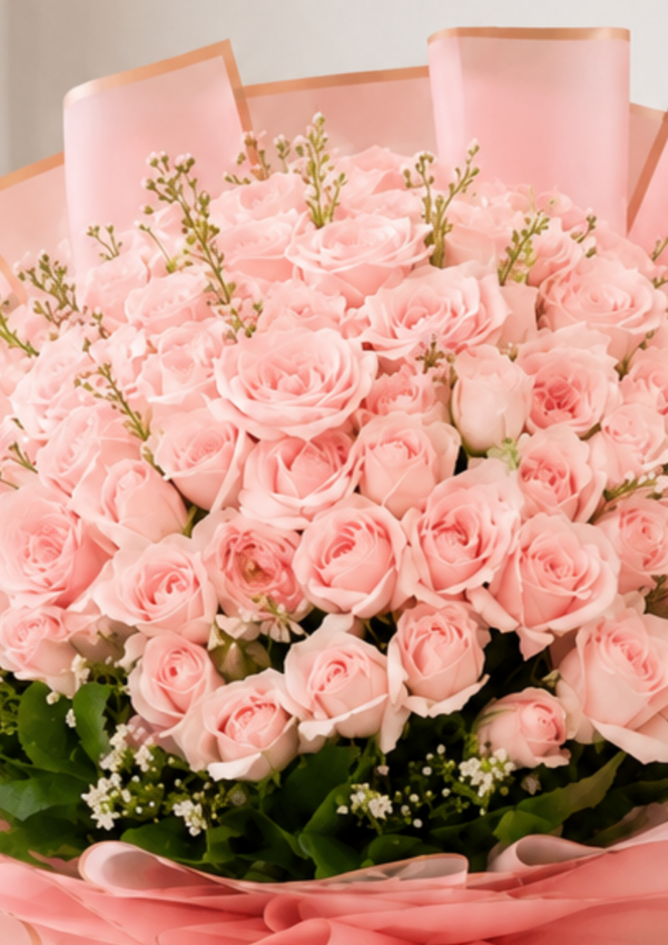 3 Blush Rose Bouquet Dubai
