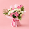 Pink and White Flower Bouquet with Fresh Flowers