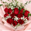 Red Rose Baby's Breath Bouquet