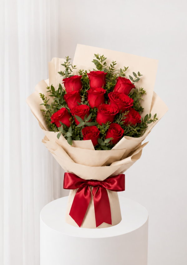Crimson Rose Bouquet