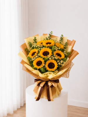 5 Amber Sunflower Bouquet