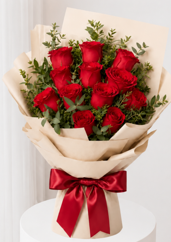 Crimson Rose Bouquet