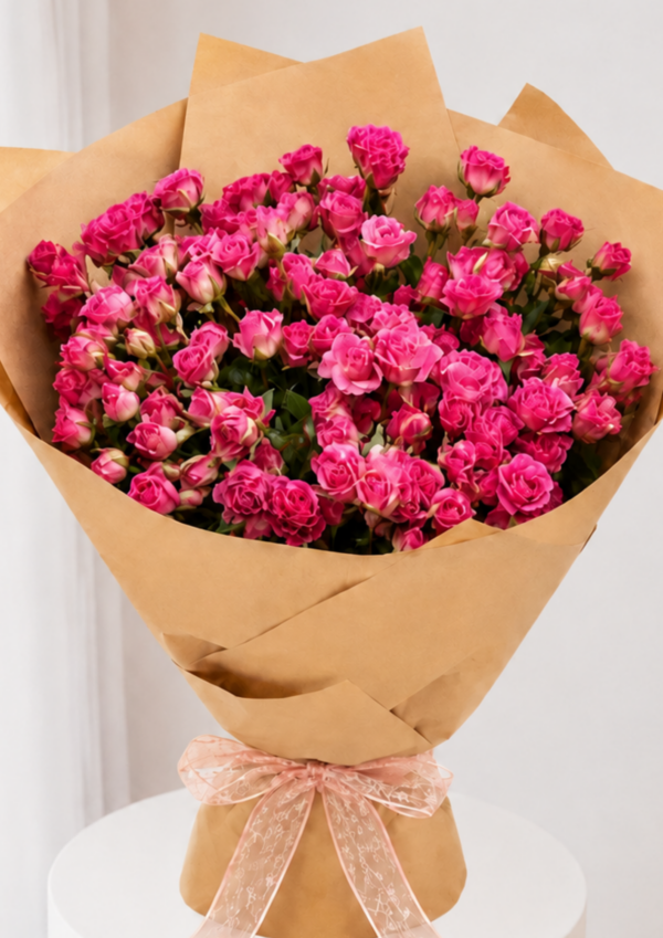 50 Fuchsia Spray Roses