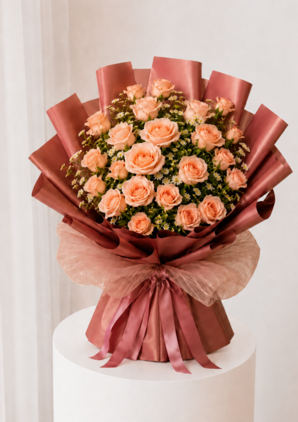 Velvet Peach Roses