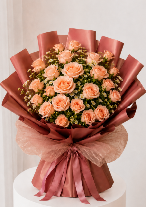 Velvet Peach Roses