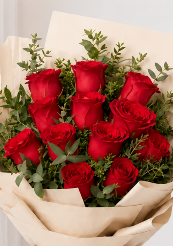 Crimson Rose Bouquet
