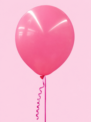 Pink helium balloon with ribbon for delivery in Dubai and Sharjah Pink helium balloon with ribbon for delivery in Dubai and Sharjah