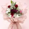 Mix Flower Beauty Red Rose Mixed Bouquet