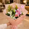 To be Post 29 Blush Pink White Lily Bouquet