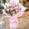 To be post in WEb 9 Blush Pink Rose Bouquet